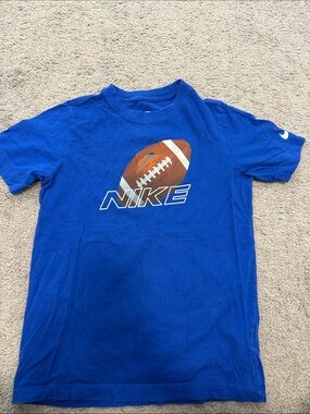 Nike Royal Blue Football Graphic Kids Tee